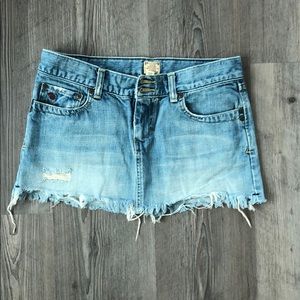 abercrombie & fitch ripped denim skirt, SZ 2
